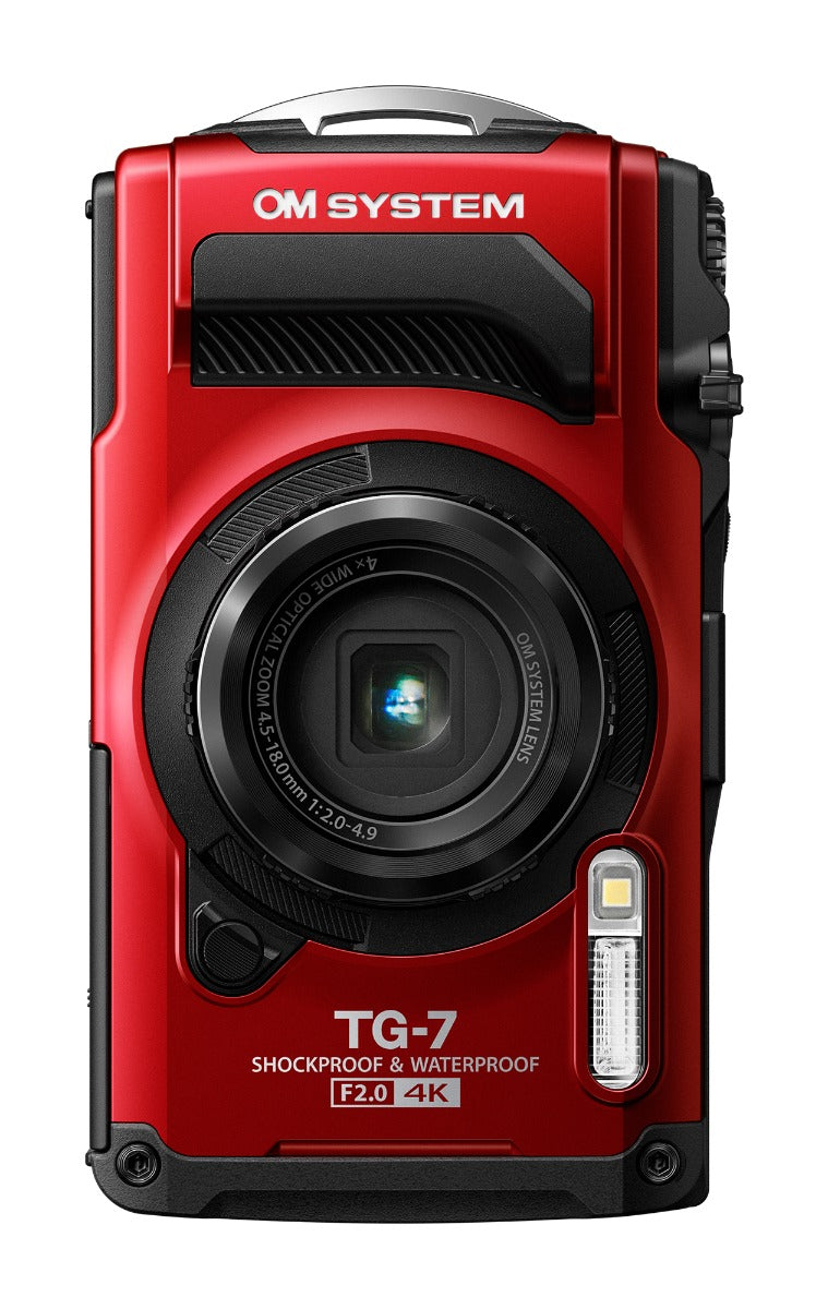 OM System Tough TG-7 Digital Camera (Red) 