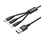 Unitek 3-in-1 USB-A to USB-C / Micro USB / Lightning Multi Charging Cable 