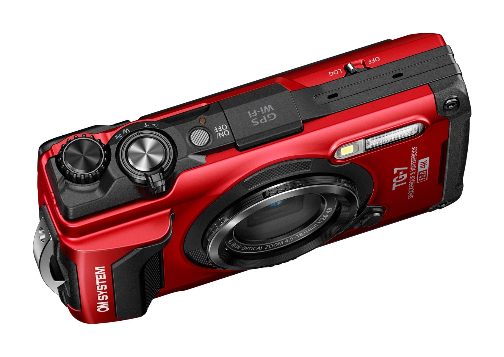 OM System Tough TG-7 Digital Camera (Red) 