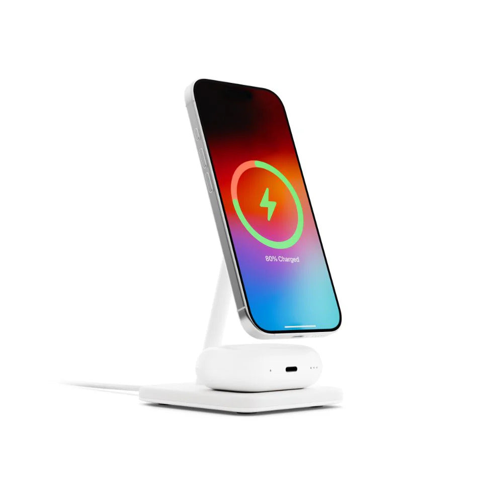 Twelve South HiRise 2 Deluxe 2-in-1 Qi2 Charger (White)