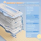 YUNZII C98 Cake Meow Wireless Keyboard (Beige) (Candy Linear Switch)