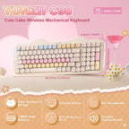 YUNZII C98 Cake Meow Wireless Keyboard (Beige) (Candy Linear Switch)