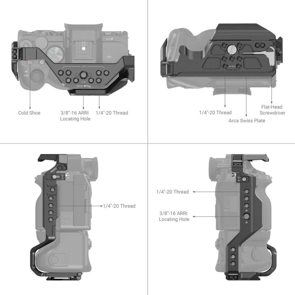 SmallRig Cage for SonyAlpha 7S III/Alpha 7 IV/Alpha 7R IV/Alpha 1 with VG-C4EM