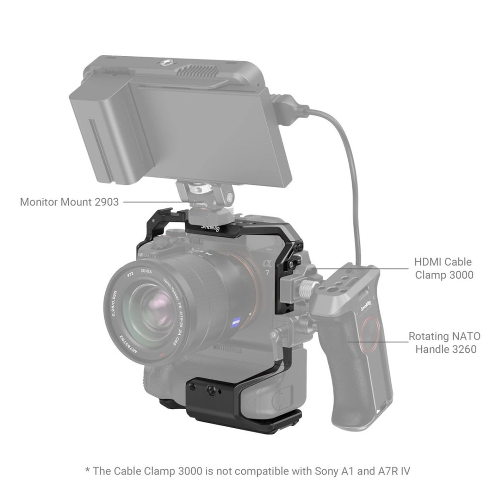 SmallRig Cage for SonyAlpha 7S III/Alpha 7 IV/Alpha 7R IV/Alpha 1 with VG-C4EM