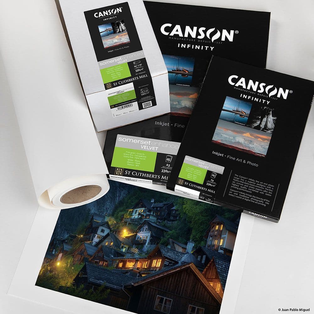 Canson Somerset Enhanced Velvet White 330GSM (914mm x 20m)