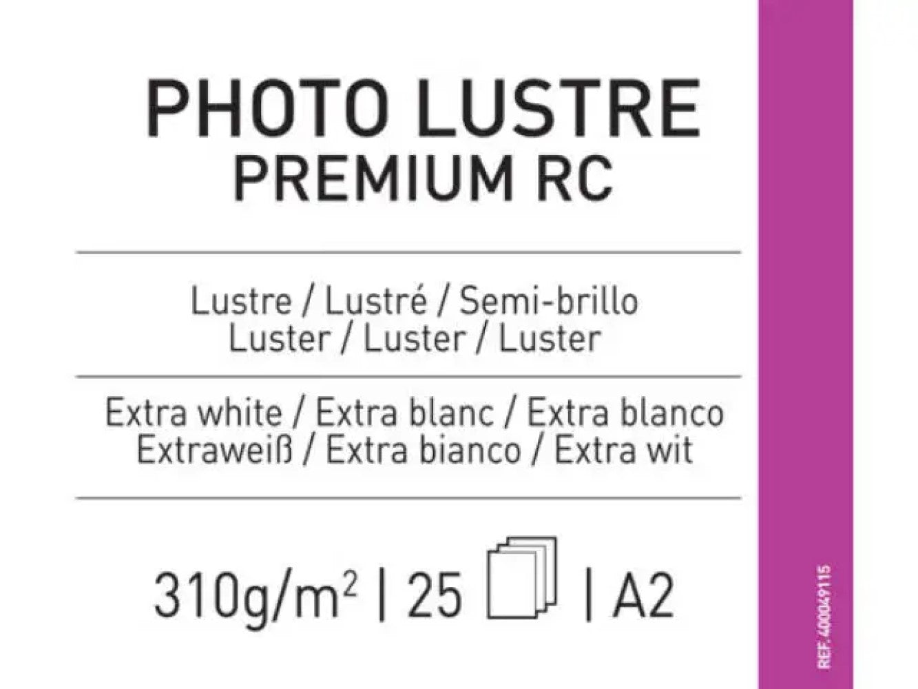 Canson Infinity Lustre Premium RC 310gsm A2 25 Sheets