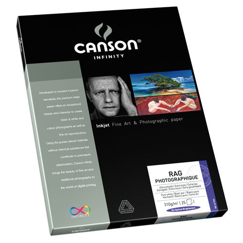 Canson Infinity Rag Photographique 310gsm A3 x 25 Sheets
