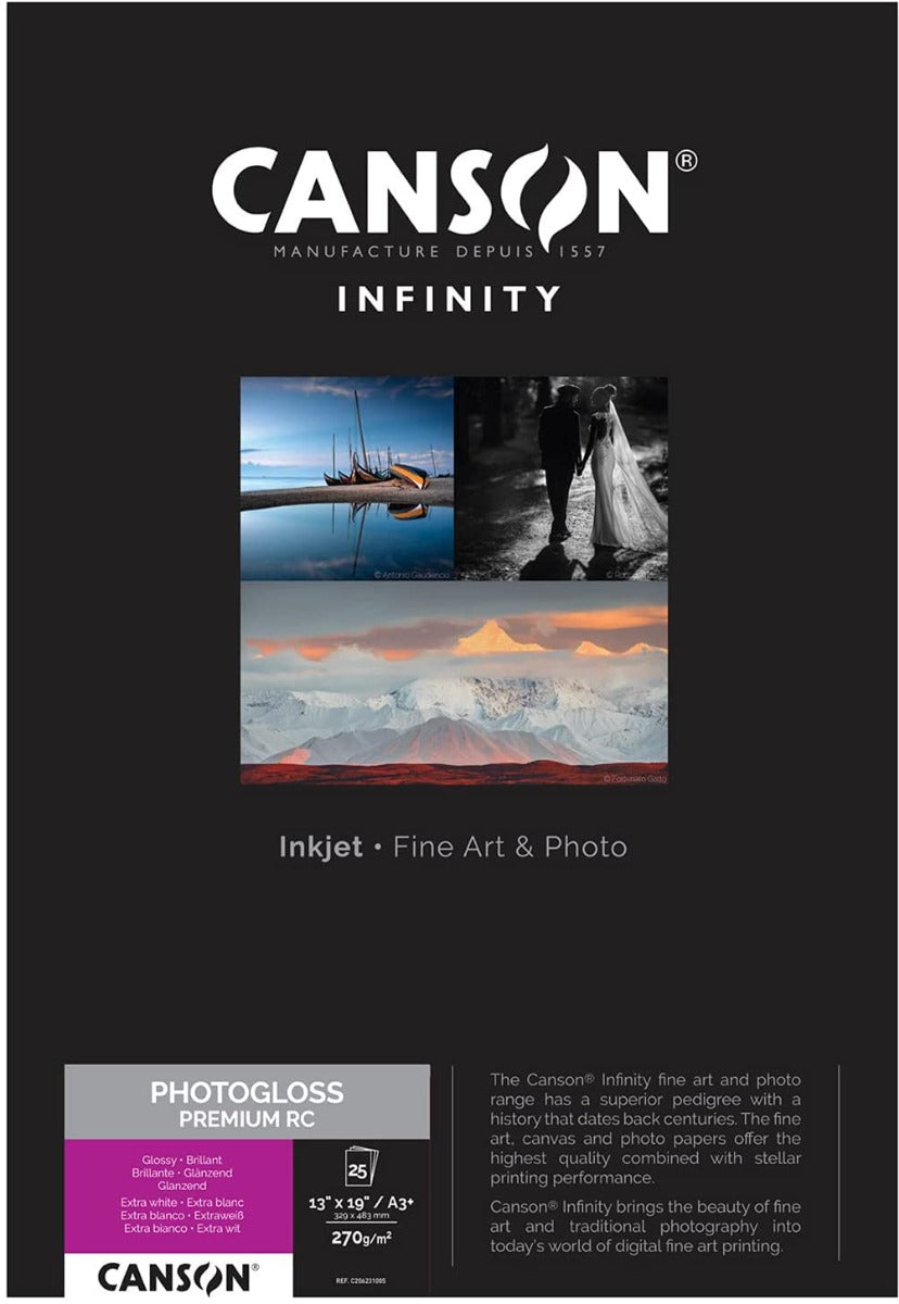 Canson PhotoGloss Premium RC 270gsm A3+ x 25 Sheets
