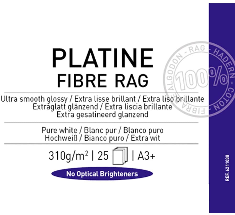 Canson Platine Fibre Rag 310gsm A3+ x 25 Sheets