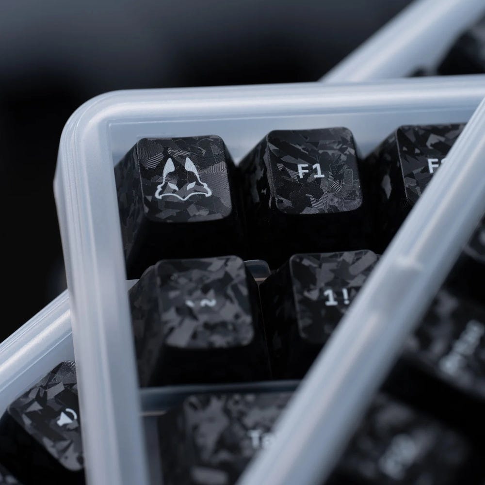 ARBITER STUDIO TENKO Carbon Fiber Textured Cherry Profile Keycap Set - 156 Keys