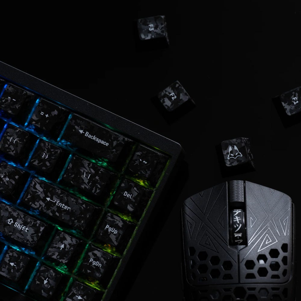 ARBITER STUDIO TENKO Carbon Fiber Textured Cherry Profile Keycap Set - 156 Keys