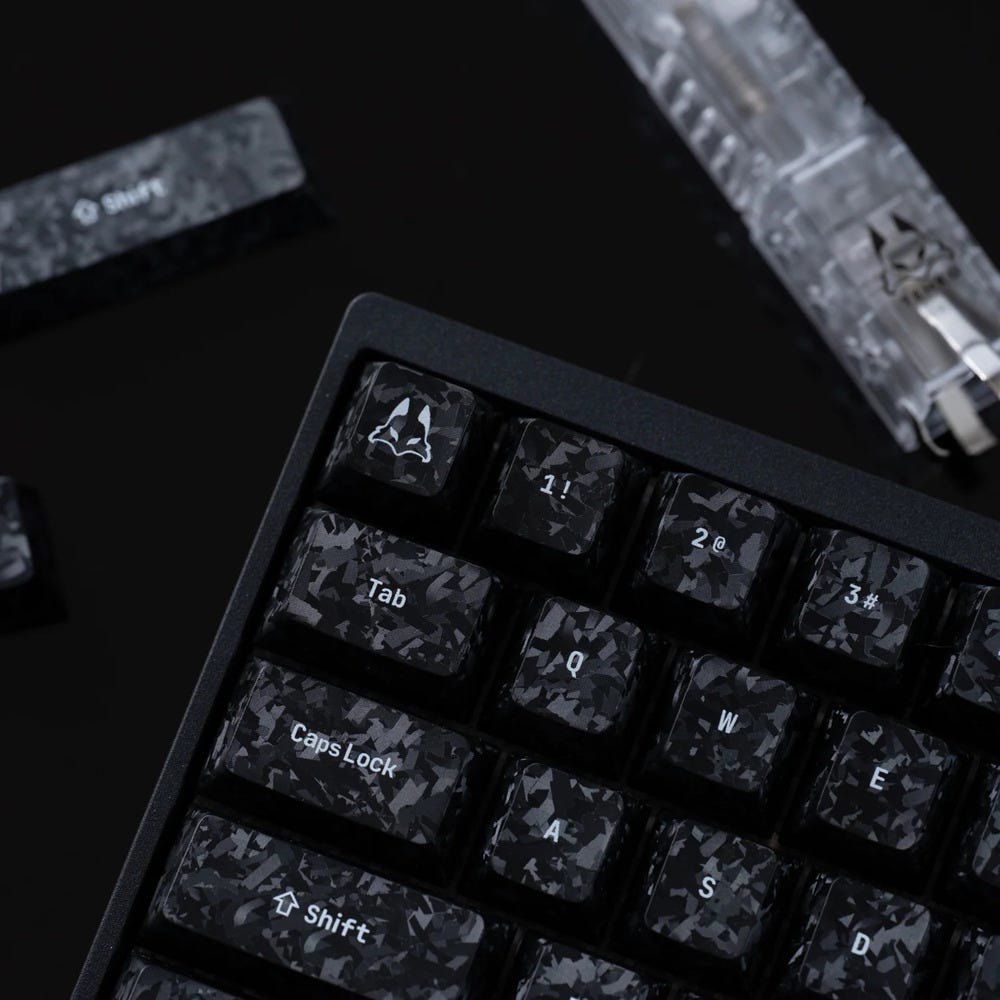 ARBITER STUDIO TENKO Carbon Fiber Textured Cherry Profile Keycap Set - 156 Keys