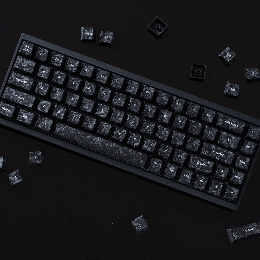 ARBITER STUDIO TENKO Carbon Fiber Textured Cherry Profile Keycap Set - 156 Keys