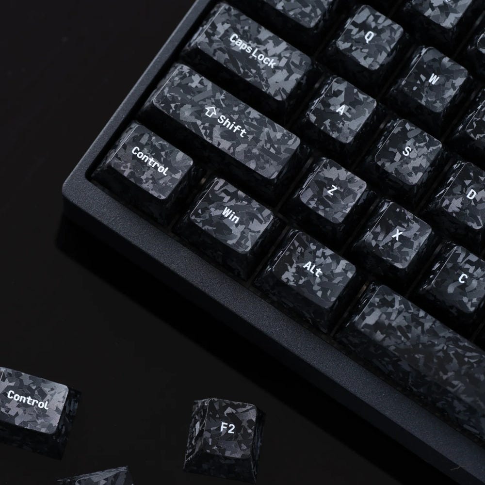 ARBITER STUDIO TENKO Carbon Fiber Textured Cherry Profile Keycap Set - 156 Keys