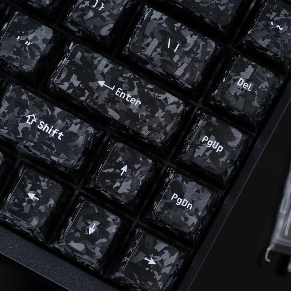 ARBITER STUDIO TENKO Carbon Fiber Textured Cherry Profile Keycap Set - 156 Keys