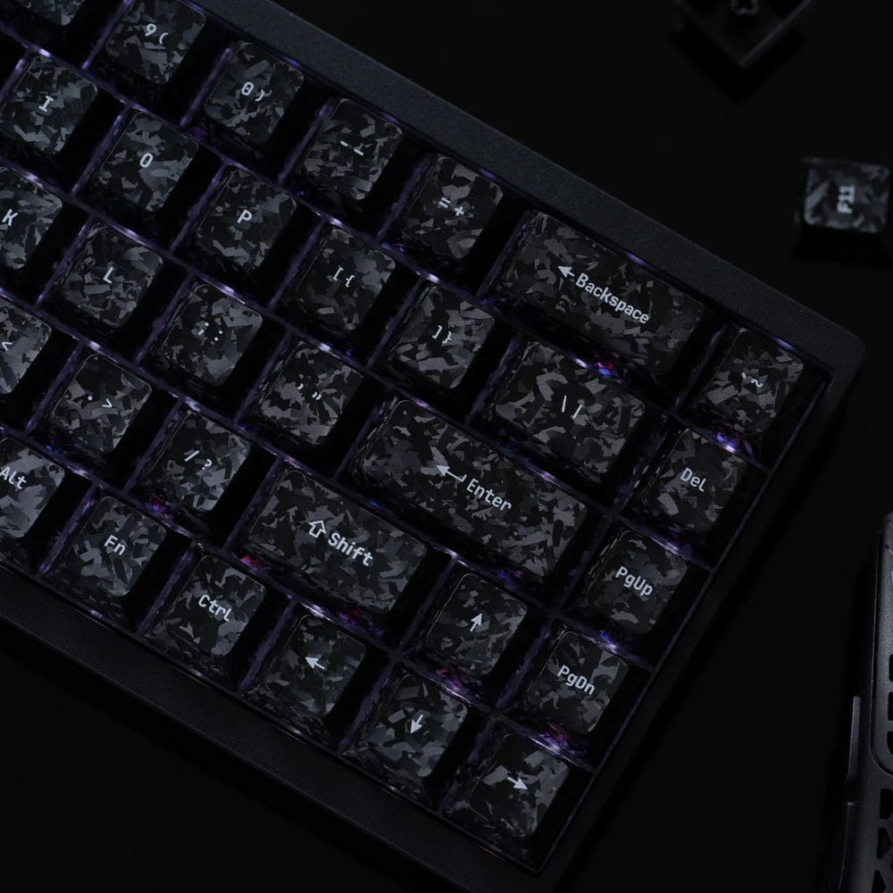 ARBITER STUDIO TENKO Carbon Fiber Textured Cherry Profile Keycap Set - 156 Keys