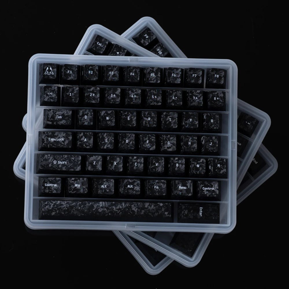 ARBITER STUDIO TENKO Carbon Fiber Textured Cherry Profile Keycap Set - 156 Keys