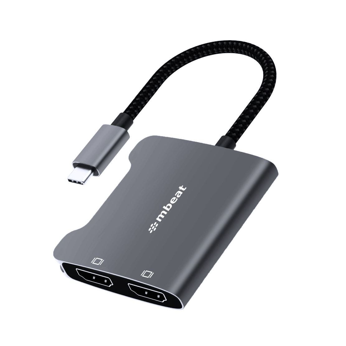 mbeat Toughlink USB-C to Dual 4K HDMI Adapter