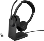 Jabra Evolve2 55 MS Stereo USB-C Bluetooth Headset with Charging Station