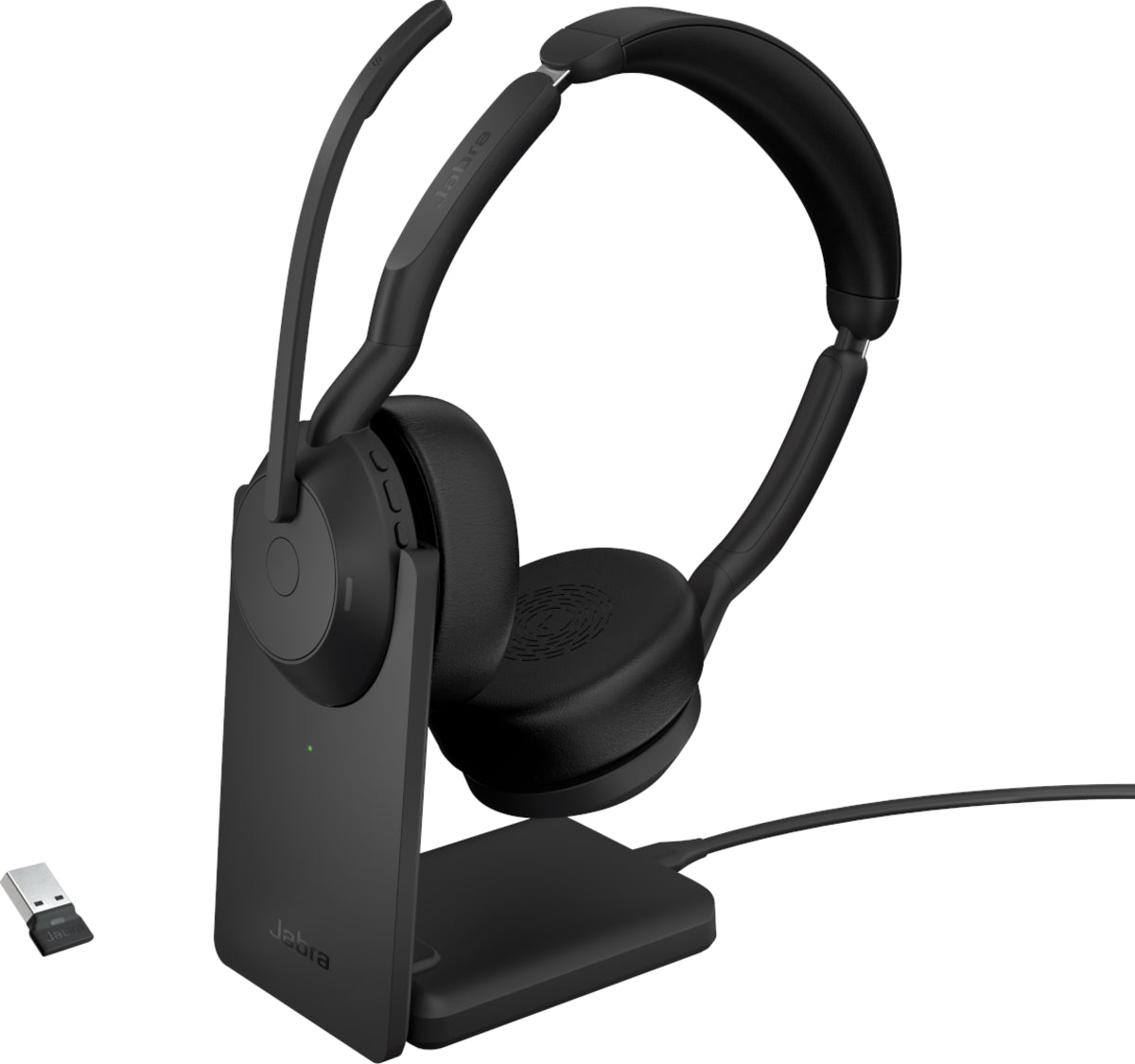 Jabra Evolve2 55 MS Stereo USB-C Bluetooth Headset with Charging Station