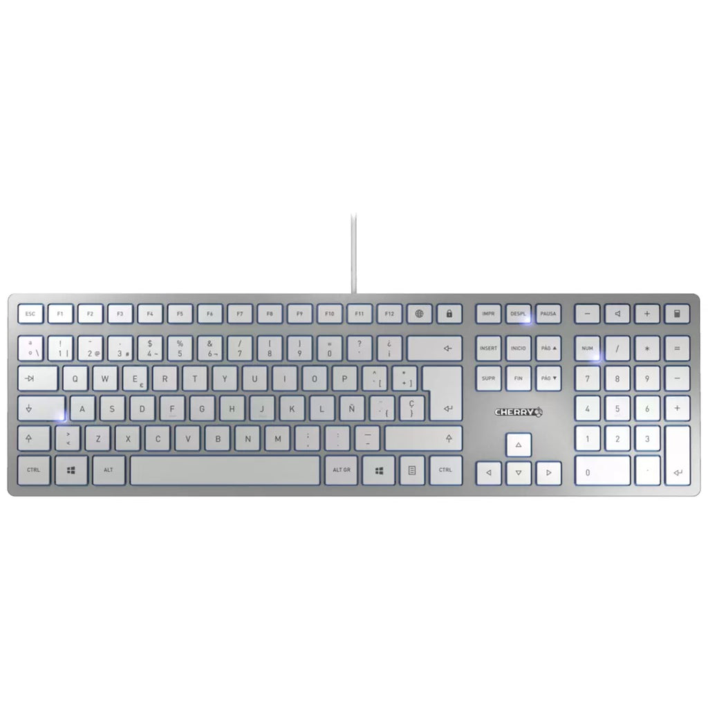 Cherry KC 6000 SLIM Wired Keyboard for Office (Silver)