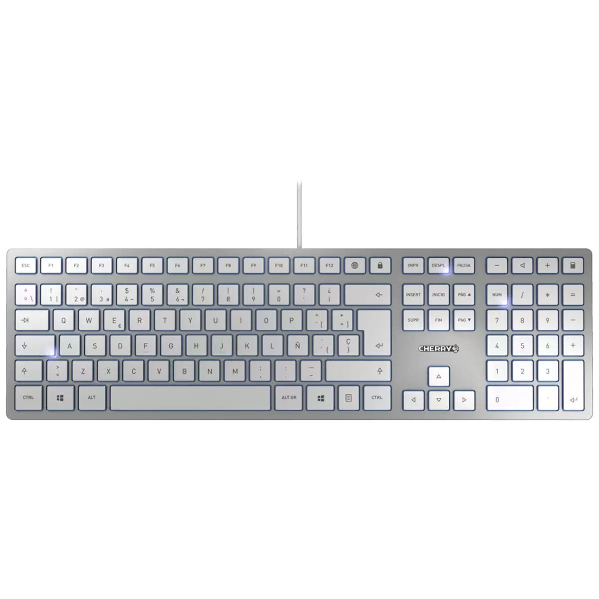 Cherry KC 6000 SLIM Wired Keyboard for Office (Silver)