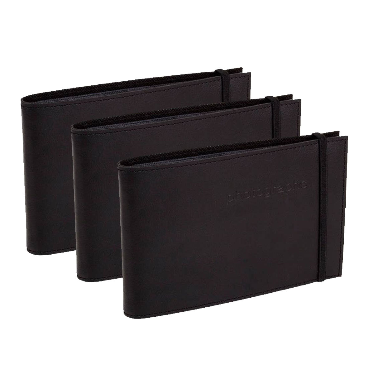 Citi Leather Album - Black 52 Photos 3 Pack Bundle