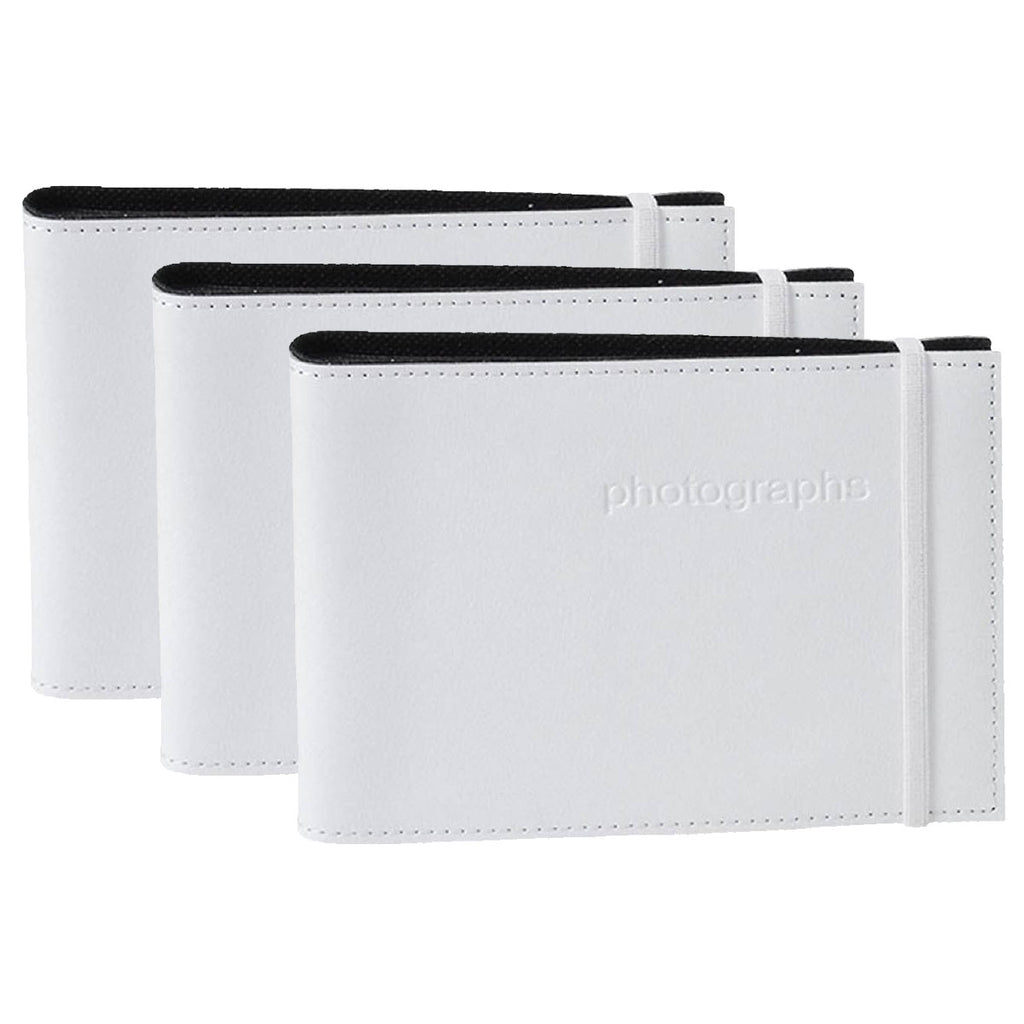 Citi Leather Album - White 52 Photos 3 Pack Bundle