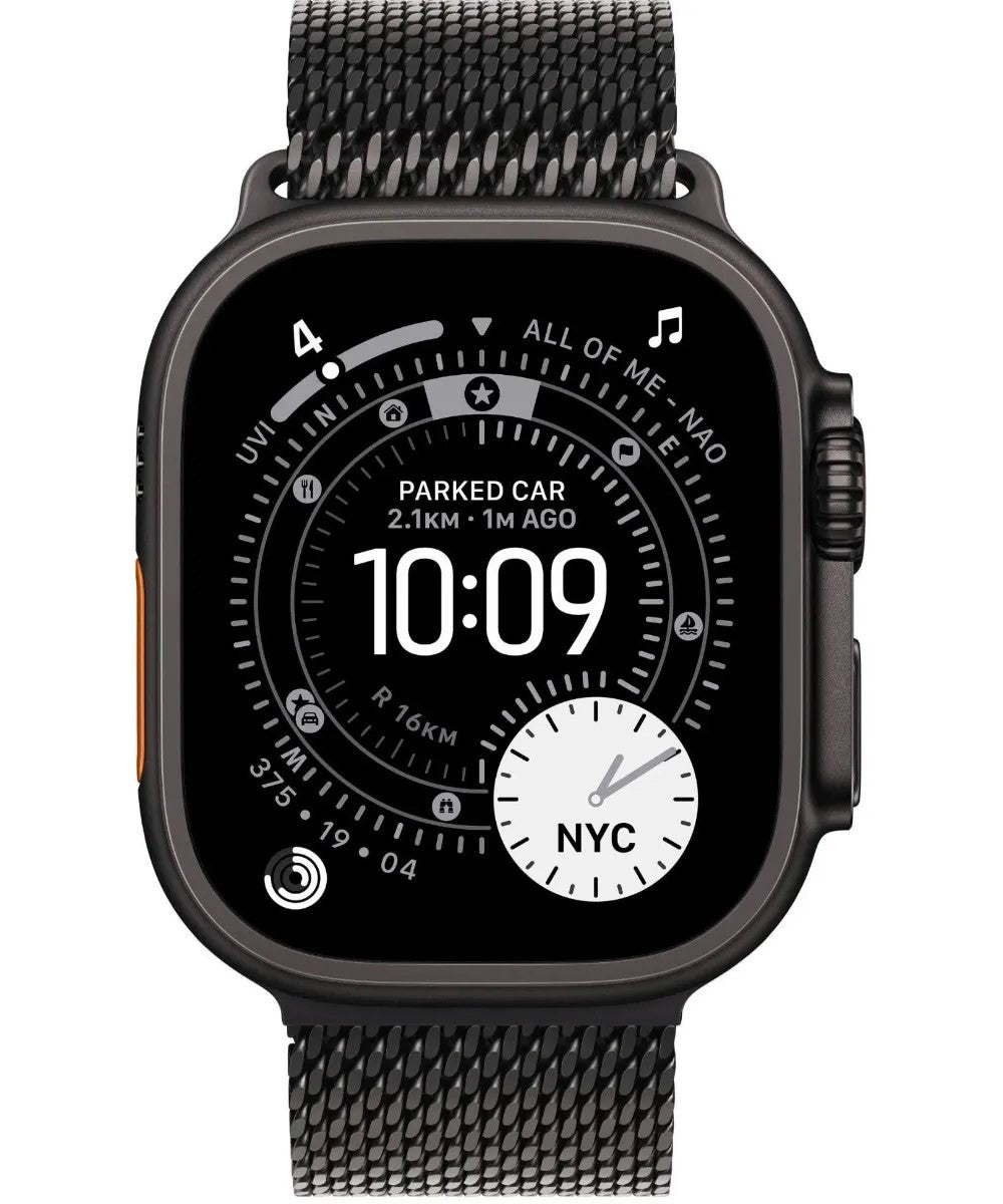 Apple Watch Ultra 3 49mm Black Titanium Case GPS + Cellular Milanese Loop (Large)