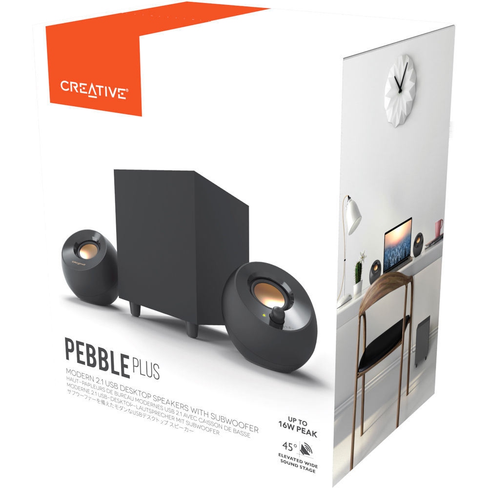 Creative Pebble Plus 2.1 USB Speaker System - Black