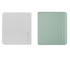 Kobo Libra Colour White with Basic SleepCover Case (Garden Green)