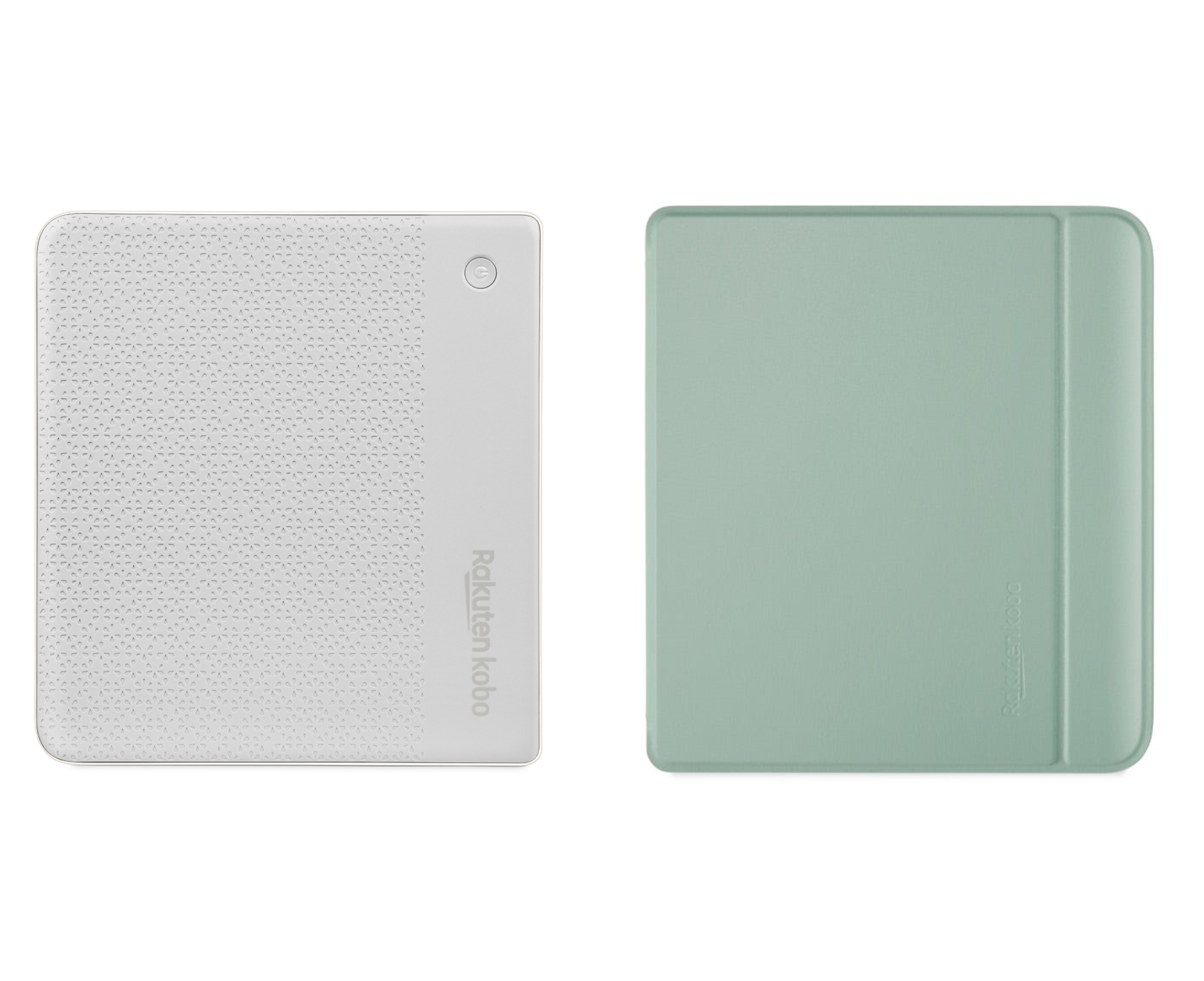 Kobo Libra Colour White with Basic SleepCover Case (Garden Green)
