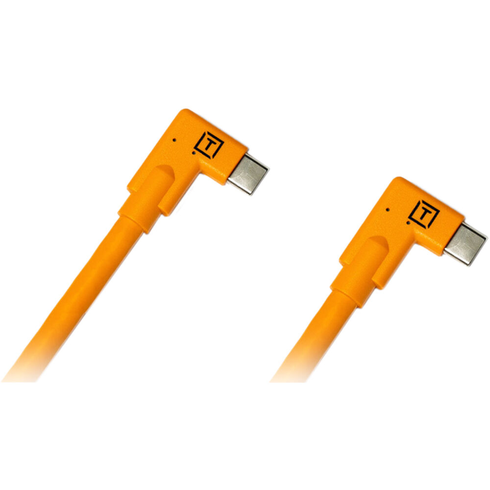 Tether Tools TetherPro USB-C to USB-C RT Angle/RT Angle 4.6m Hi-Vis Orange