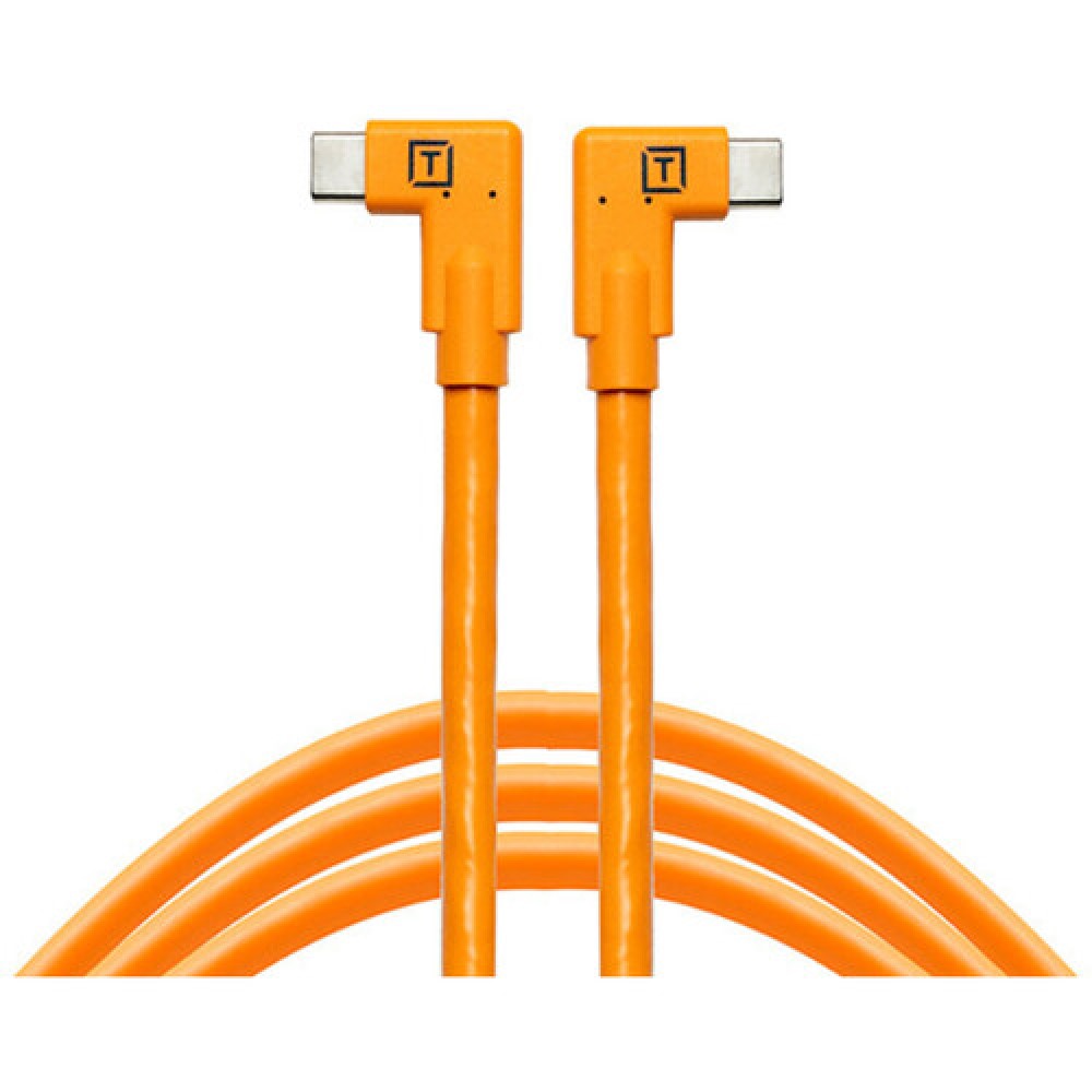 Tether Tools TetherPro USB-C to USB-C RT Angle/RT Angle 4.6m Hi-Vis Orange