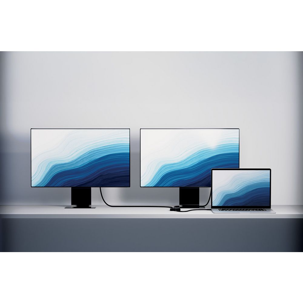 Cygnett Unite 2-in-1 USB-C to Dual HDMI Hub (Black)