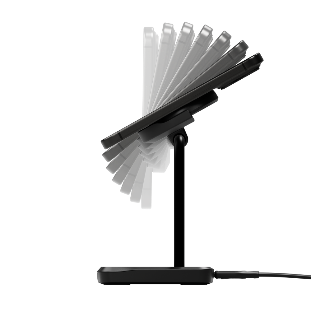 Open Box Cygnett ChargeBase Qi2 2in1 Magnetic 15W Wireless Charging Stand (Black)