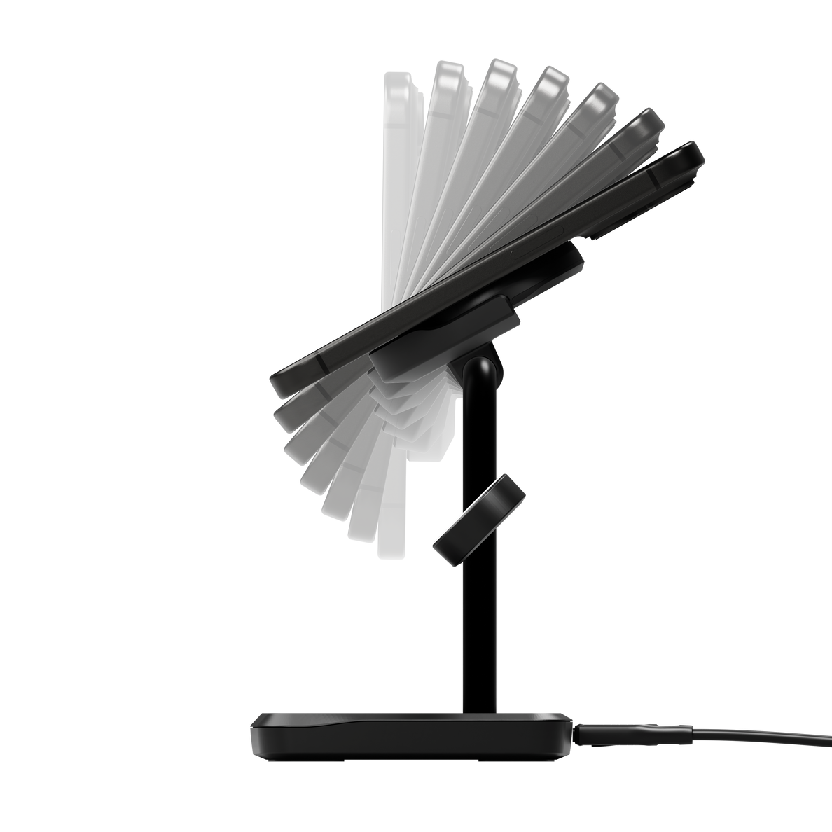 Cygnett ChargeBase Qi2 3 in 1 Magnetic 15W Wireless Charging Stand (Black)
