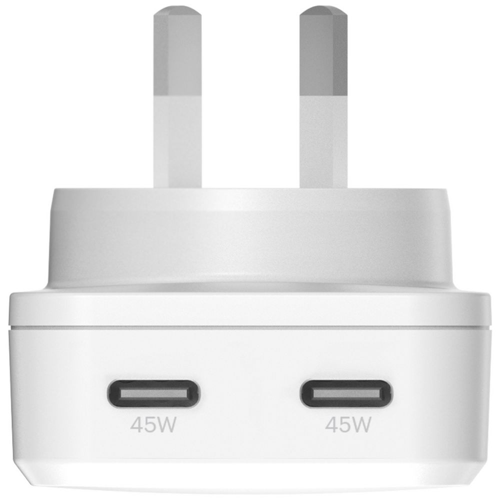 Cygnett ChargePlus 45W GaN Slim Wall Charger (White)