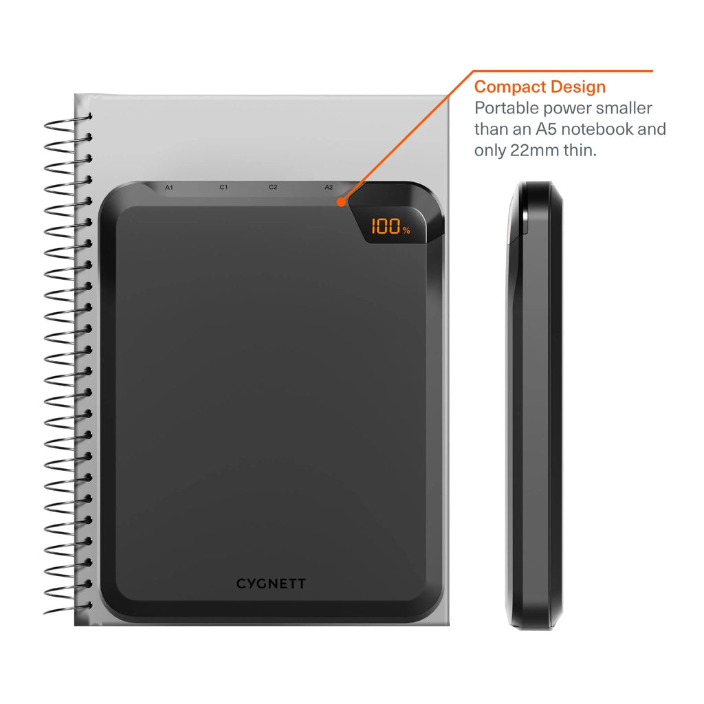 Cygnett ChargeUp 25K Laptop Power Bank with Stand (Obsidian)