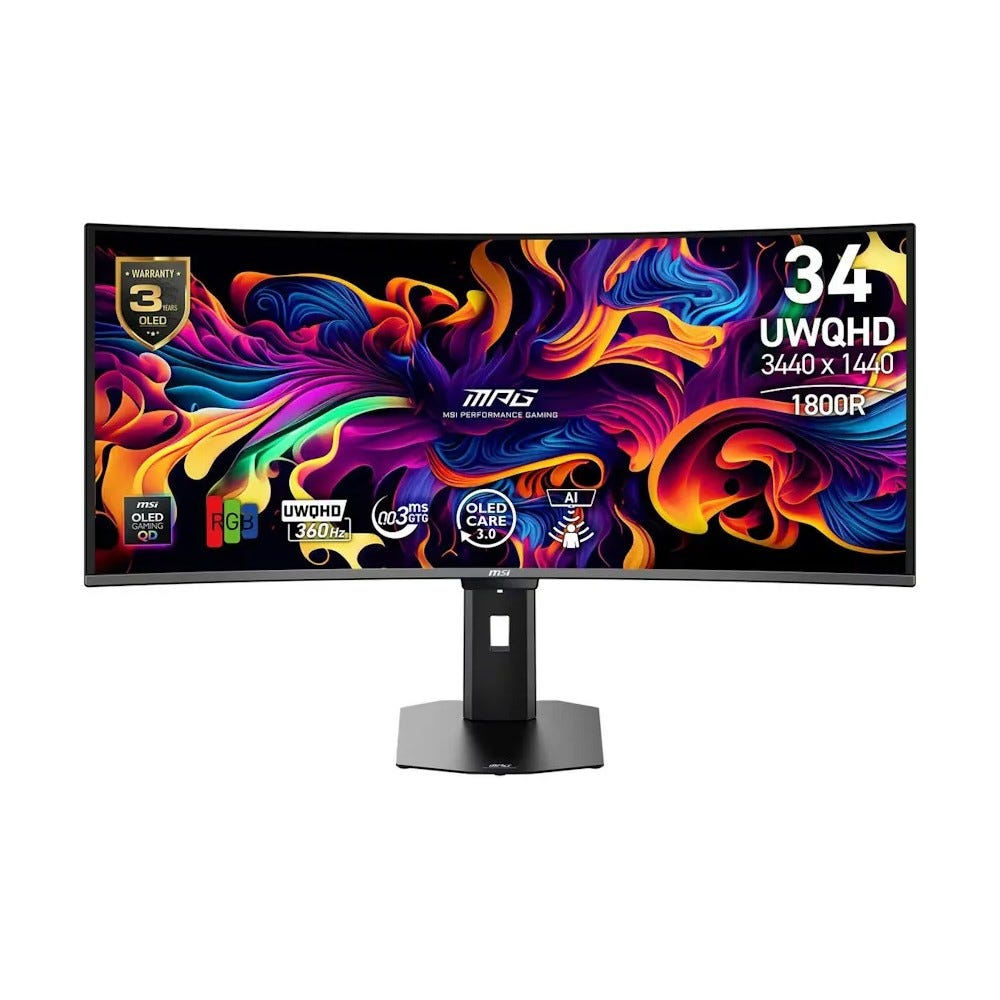 MSI MPG 341CQR QD-OLED X36 34" 360Hz Curved Gaming Monitor
