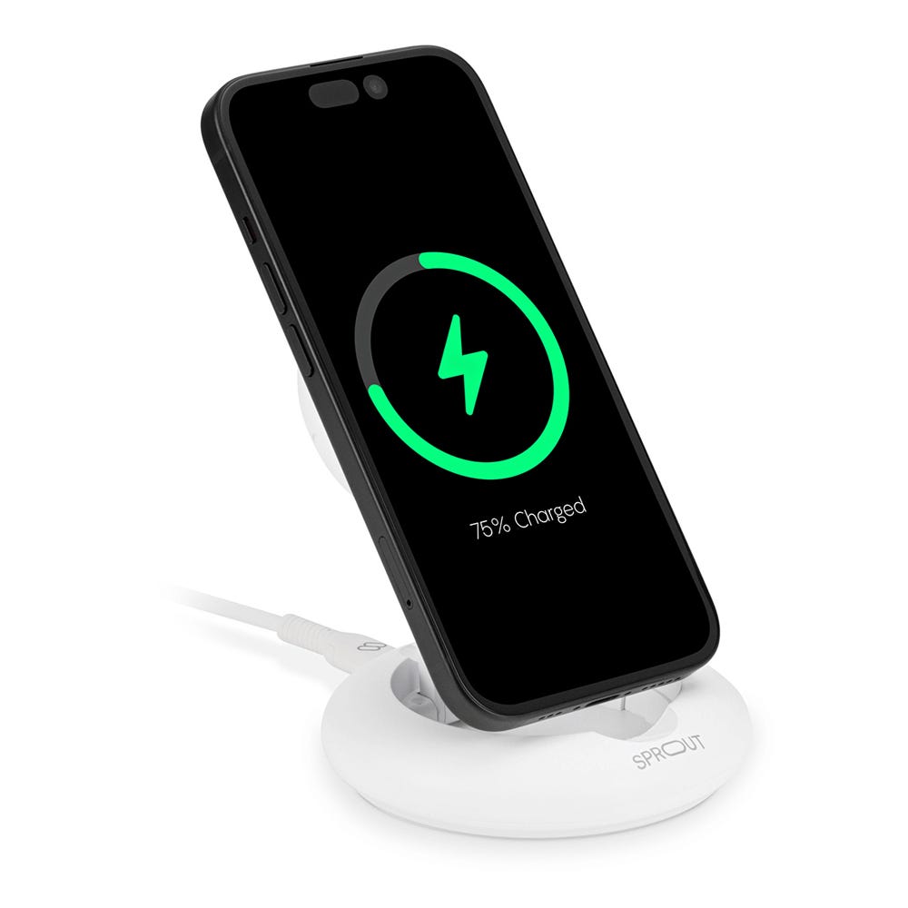Damaged Box Sprout 2-in-1 Qi2 Foldable Wireless Charger - White