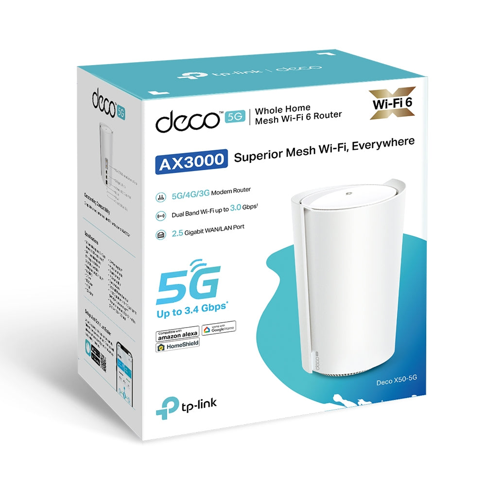 TP-Link Deco X50-5G AX3000 Whole Home Mesh WiFi 6 Gateway