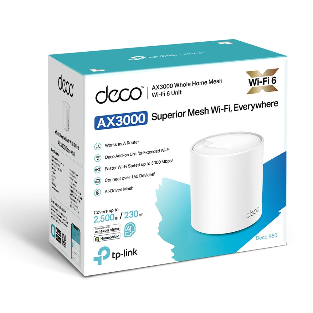 TP-Link Deco X50 AX3000 Whole Home Mesh Wi-Fi 6 System