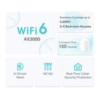TP-Link Deco X50 AX3000 Whole Home Mesh Wi-Fi 6 System - 2 Pack