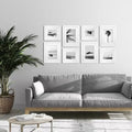 Deluxe Gallery Photo Wall Frame Set E - 8 Frames - Stone Ash