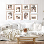 Deluxe Gallery Photo Wall Frame Set E - 8 Frames - Polar Birch