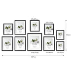 Deluxe Gallery Photo Wall Frame Set F - 10 Frames - Stone Ash
