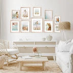 Deluxe Gallery Photo Wall Frame Set F - 10 Frames - Polar Birch