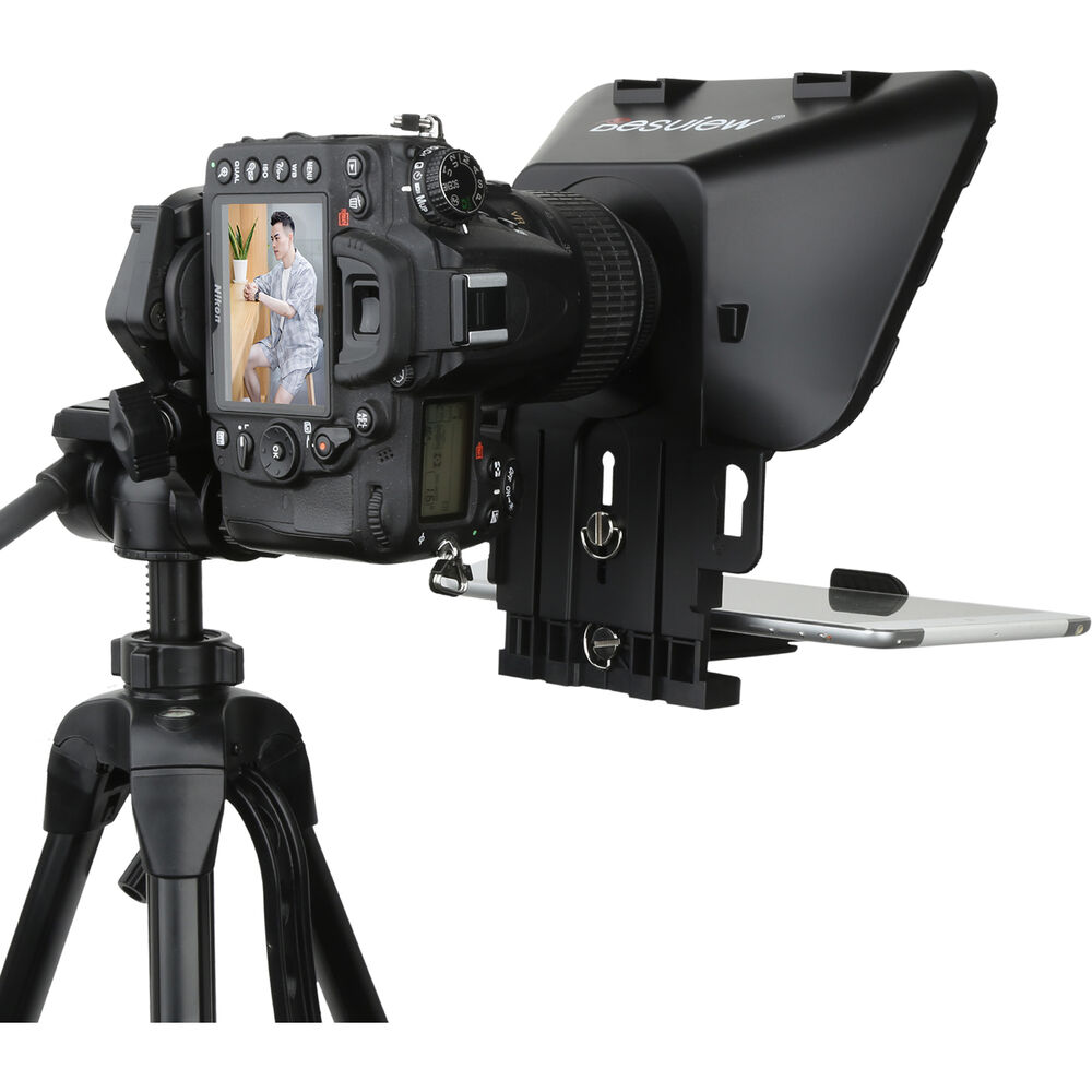 DESVIEW T3 Teleprompter for Smartphone/Tablet/DSLR with Remote Controller