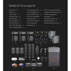 Godox Focusing LED S60Bi Bi-Colour 3 Head Kit 